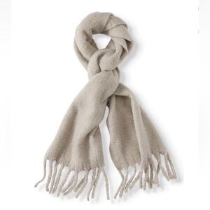 Eliza May Rose by Hat Attack Women's Chic Muffler Scarf w Oversized Fringe NWT